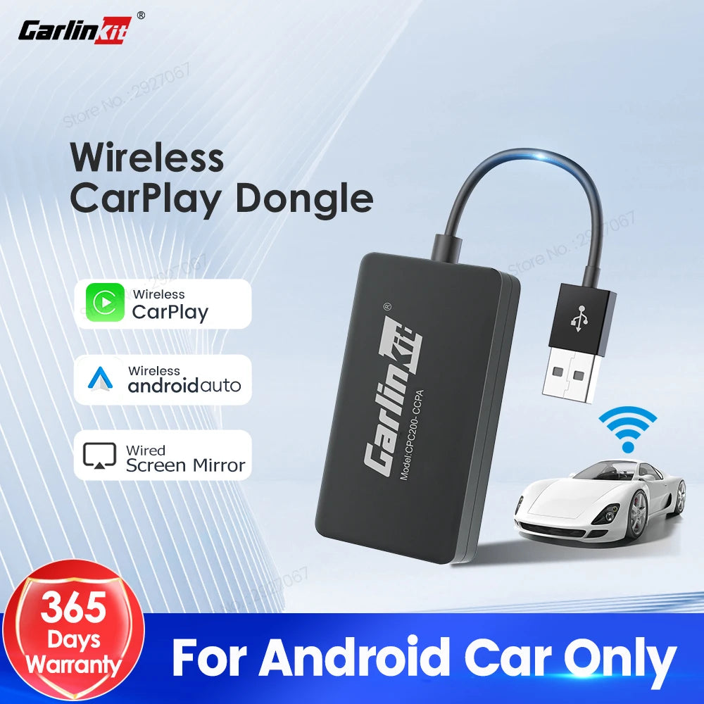 CarlinKit Wired or Wireless CarPlay Adapter USB Android Auto Dongle for Android Car Multimedia Mirrorlink Waze Spotify Autokit