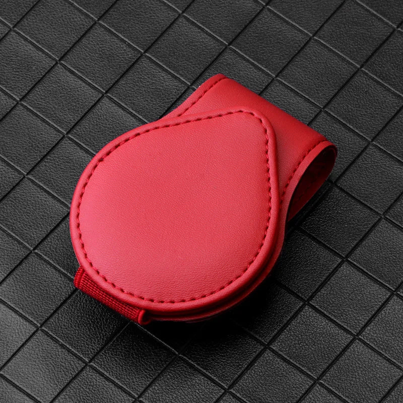 Leather Sunglasses Clip Sun Visor Car Interior Card Ticket Fastener Portable Sunglasses Holder Clips Auto Interior Accessories