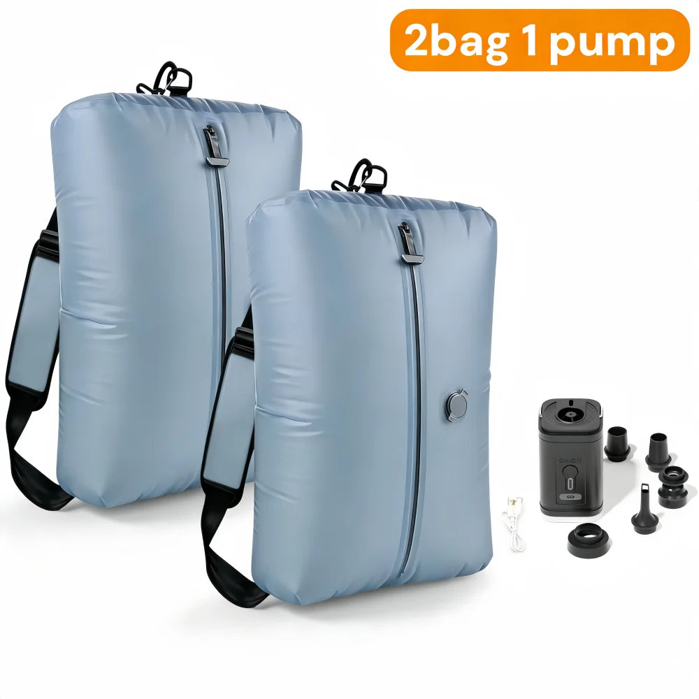 34L Vacuum Travel Bag  Reusable Storage Bags Folding Outdoor Travel Essentials Compression Bag for Suitcases Backpack Luggage
