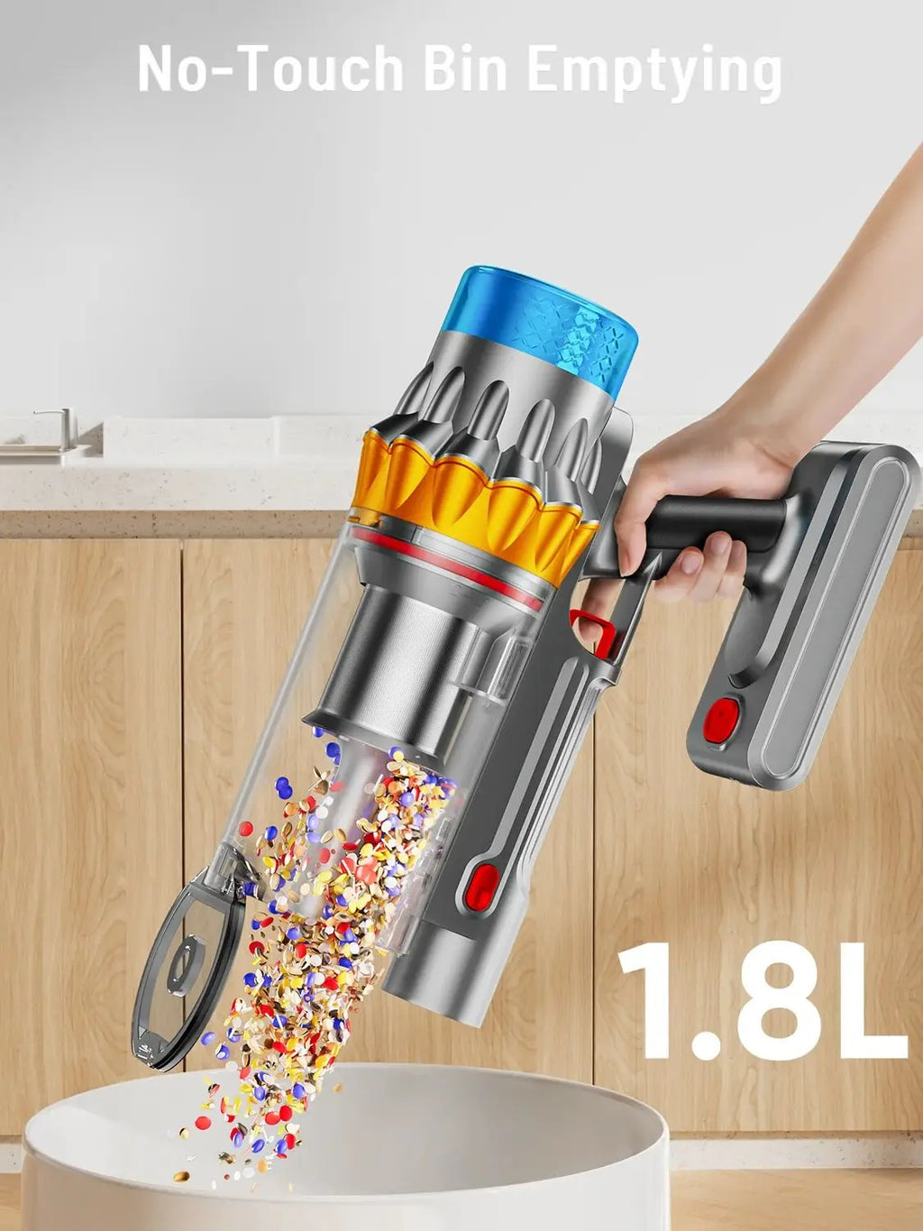 VAKERR X15 Pro 65KPA Cordless Vacuum Cleaner 650W Strong Suction Stick Vacuum 70Mins Runtime for Hard Floor Pet Hair and Carpet