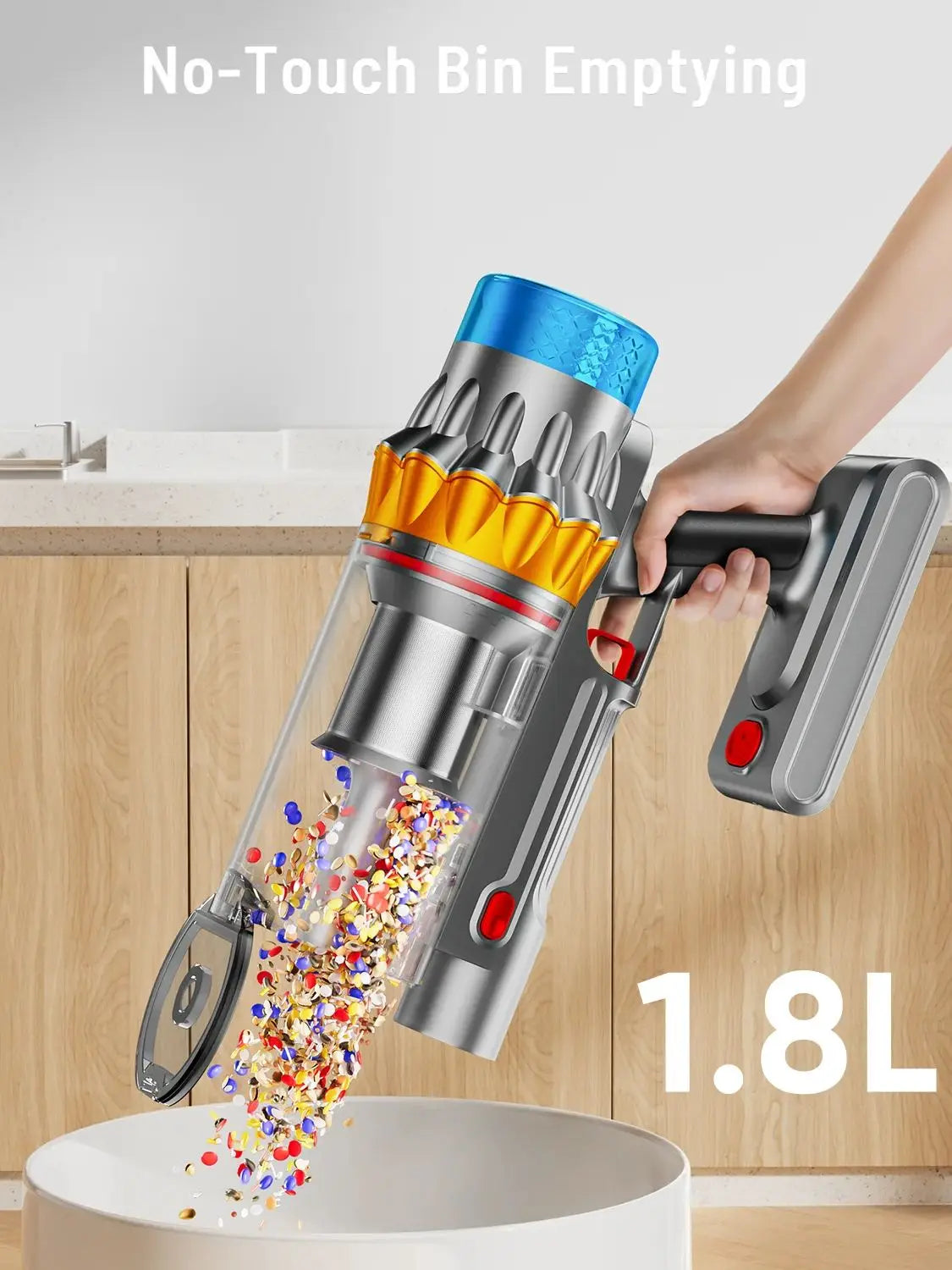 VAKERR X15 Pro 65KPA Cordless Vacuum Cleaner 650W Strong Suction Stick Vacuum 70Mins Runtime for Hard Floor Pet Hair and Carpet