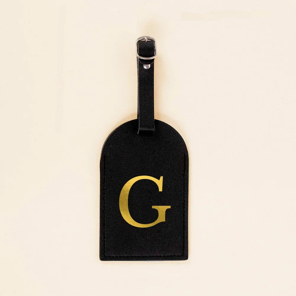Initial Luggage Tags Handbag key Holders Travel Bag Key Wallets Label Tag Suitcase Identify Labels with Privacy Cover