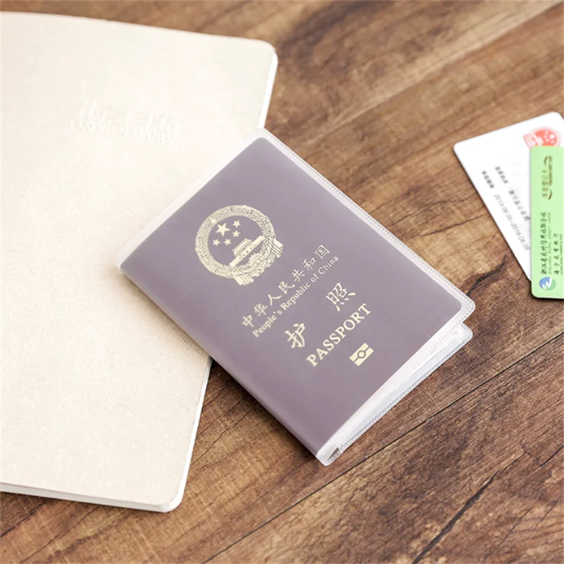 1PC Clear PVC Waterproof Passport Protective Cover Business Credit Card Holder Case Pouch Document Wallet