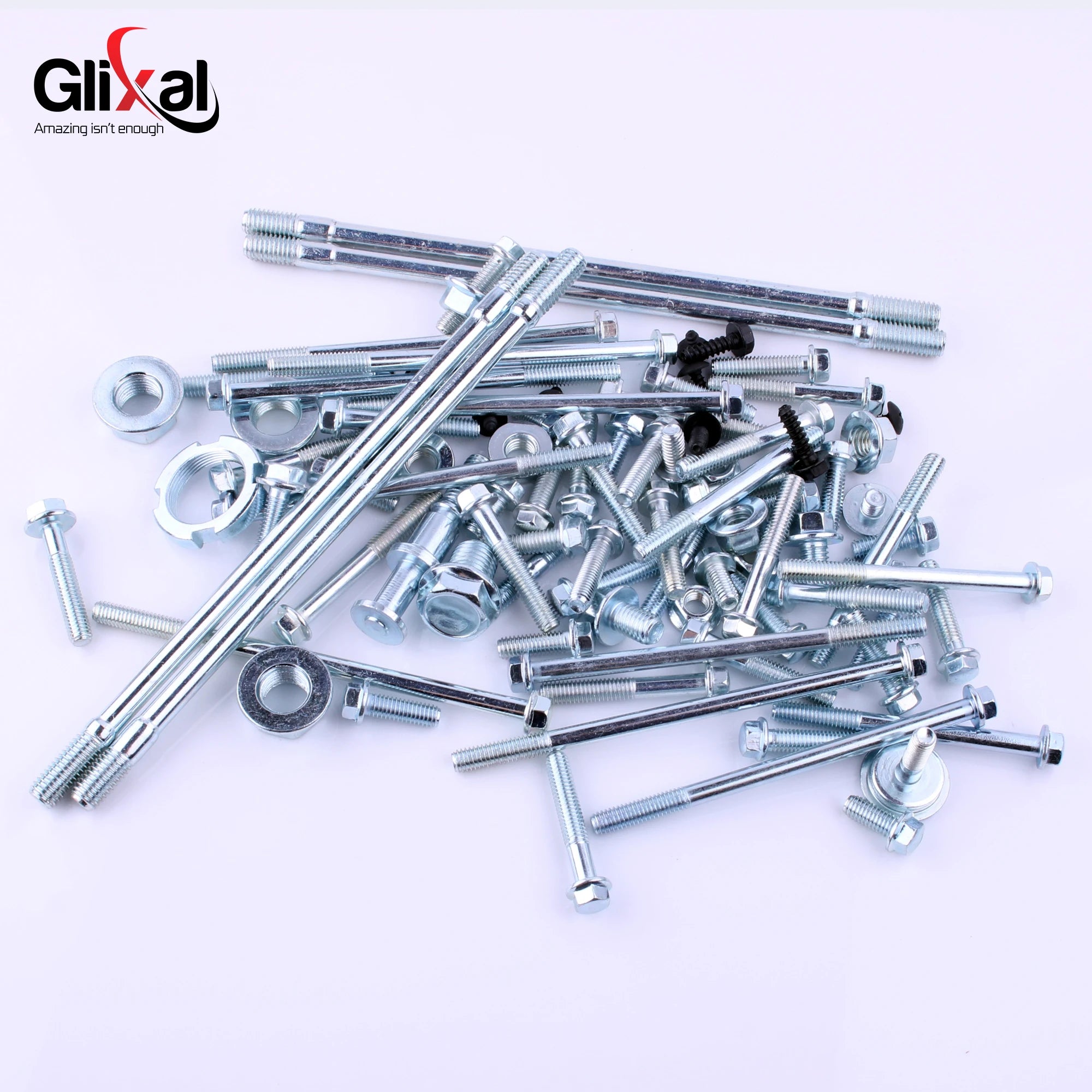 GY6 125cc 150cc 170cc 180cc Complete Engine Bolt and Nut Set for 152QMI 157QMJ Bsed Scooter Moped ATV- Motorcycle Hardware Kit