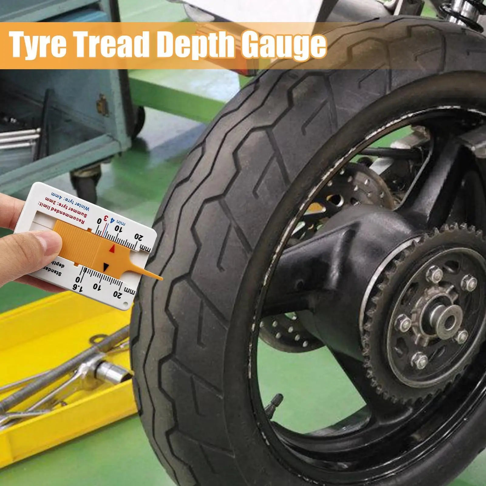 Tyre Tread Depth Depthometer Car Wheel Tread Depthometer Tread Ruler Wheel Measure Tool Plastic Measure Tool