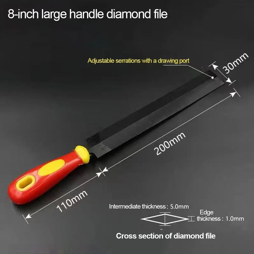 6/8inches Diamond-Shaped Files Saw Files Hand Saw Woodworking Garden Tool For Sharpening Straightening Wood Carving