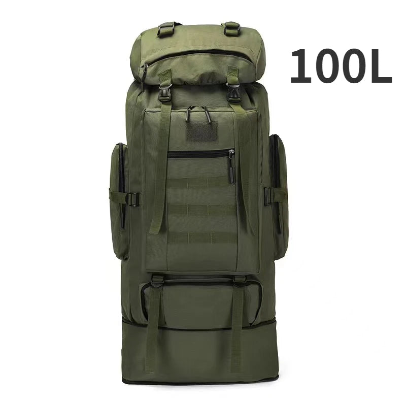 80L/100L  Mountaineering Bag Climb Bag Tactical Backpacks Large Backpack Outdoors Hiking Camping Travel Bags