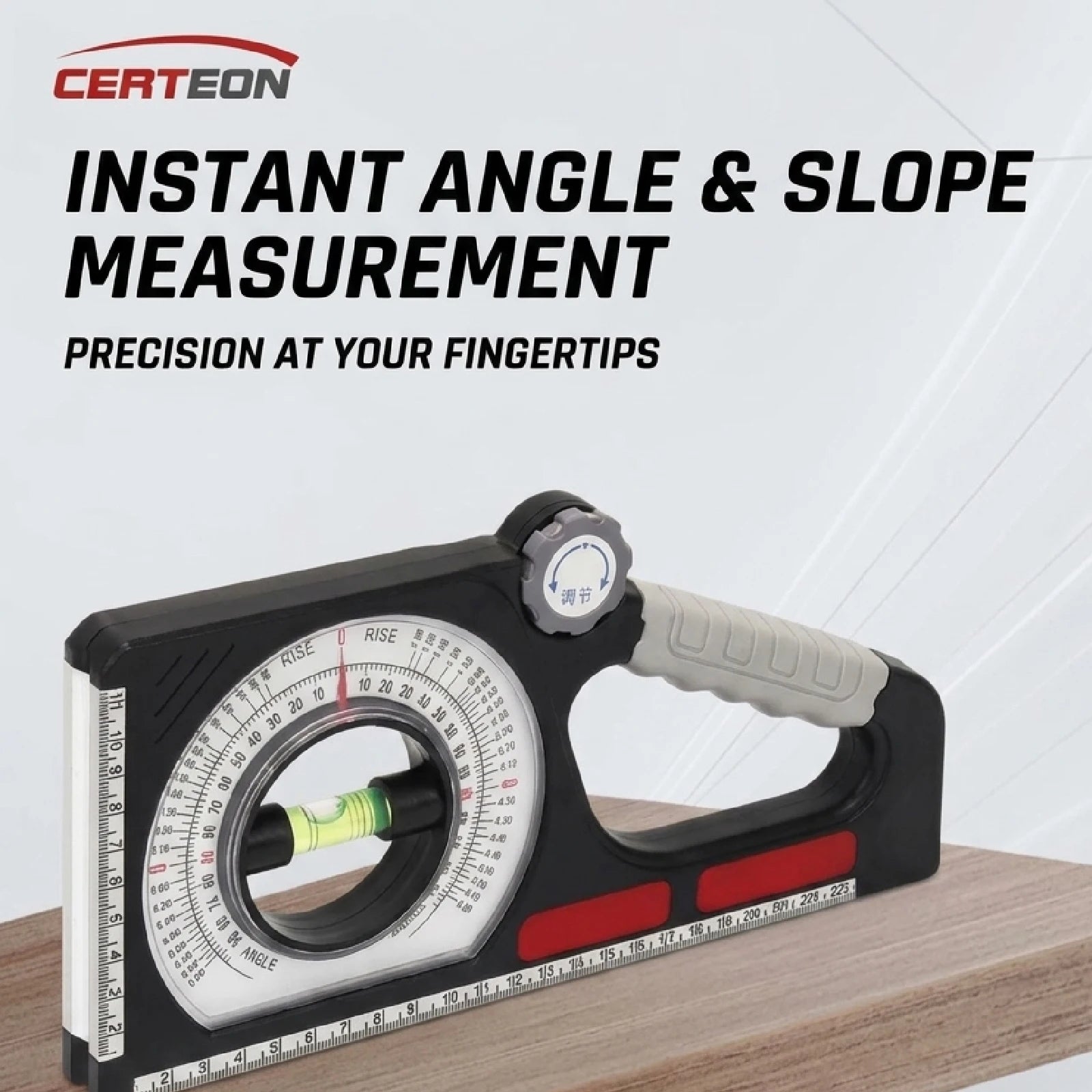 MS130 Angle & Slope Measuring Instrument Digital Angle Finder Magnetic Protractor for Industrial Pipe Alignment