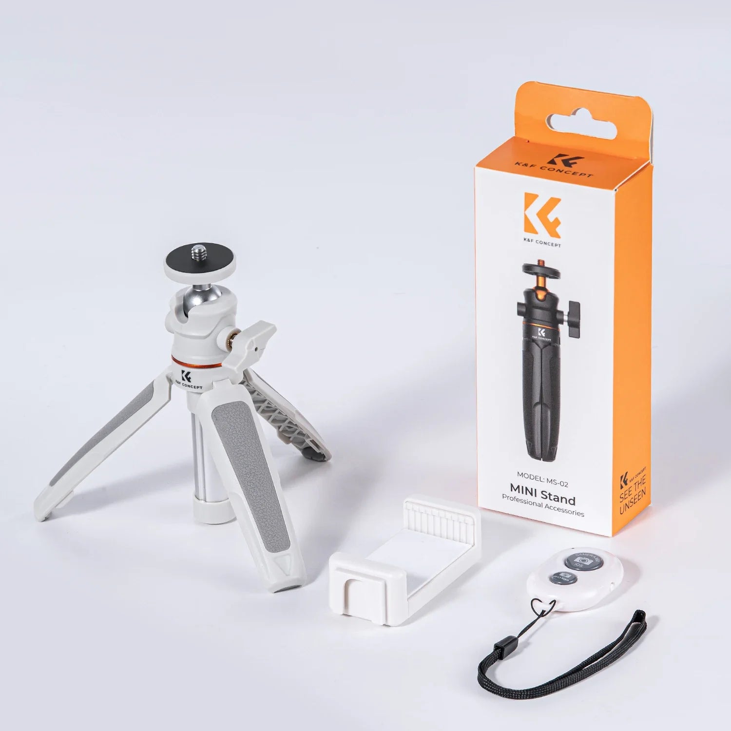 K&F CONCEPT Cell Phone Tripod MS02 13.4''/34cm Bluetooth Selfie Stick for iPhone DSLR Camera Live Streaming Selfie Stick Stands