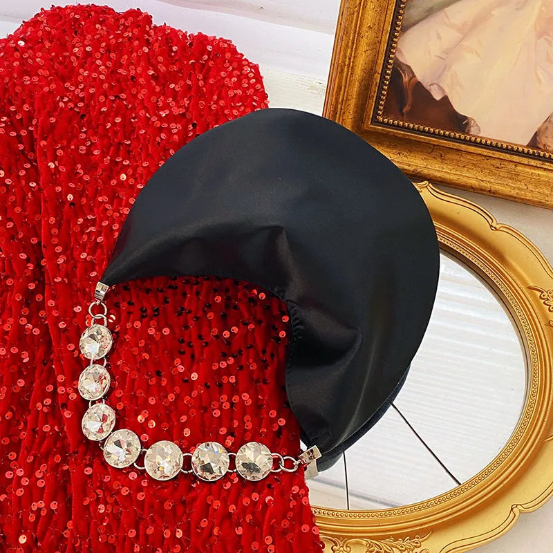 Shoulder Bag Rhinestone Handmade Purse And Handbag Evening Clutch Bag Purse