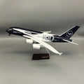46cm Lufthansa A380100th Anniversary Airplanes Model 1/160 Scale Plane Aircraft Resin with Wheel Light Souvenir Hobby Collection