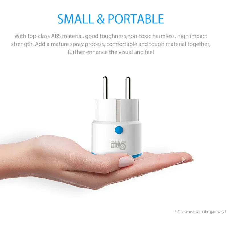 NEO Coolcam Z WAVE PLUS EU Plug Smart  Power Socket Home Automation Alarm Smart Home System ZWave 868.4MHz Video Frequency