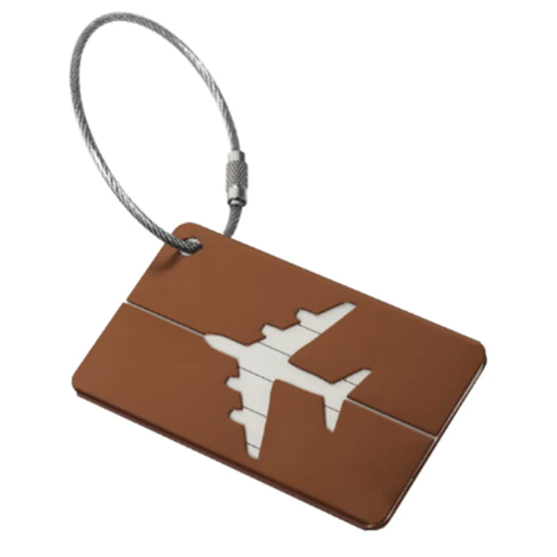 New Fashion Luggage Tags Aluminium Alloy Women Men Travel Luggage Suitcase Straps Baggage Name Label Holder Travel Accessories