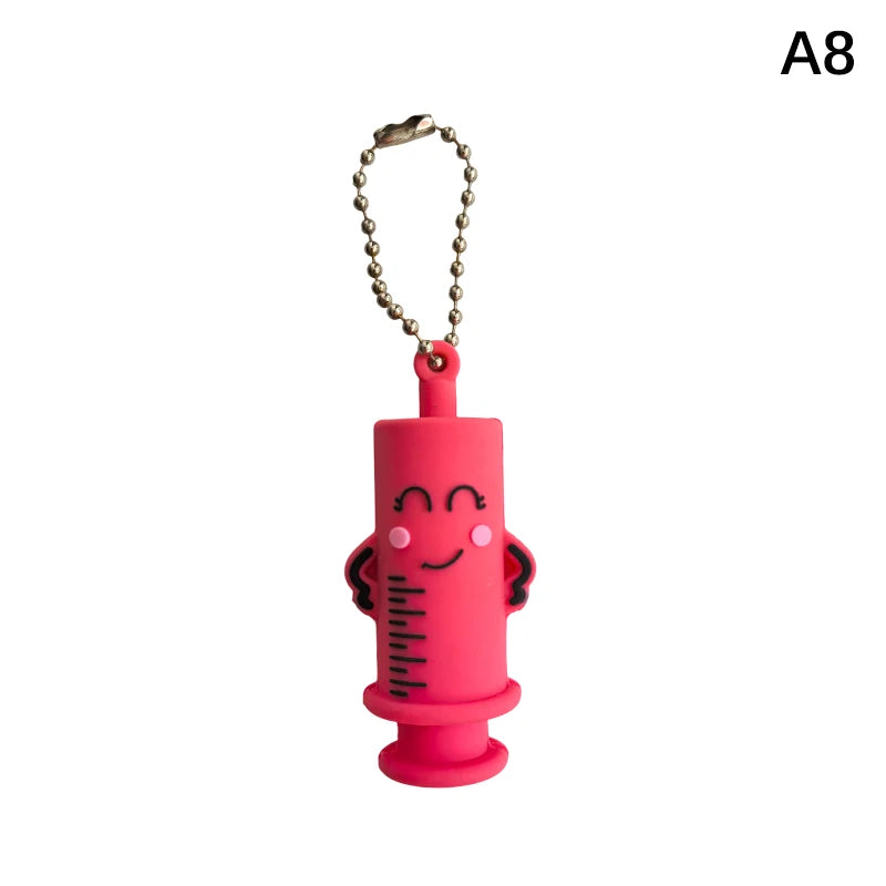Ampoule Bottle Opener Keychain Syringe-Shaped Medication Vial Cutter Nurse Doctor Ampoule Bottle Breaker Aid Nurse Tool