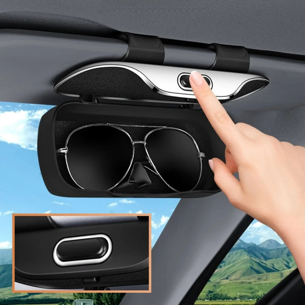 Car Glasses Box Portable Car Sunglasses Holder In The Car Driving Glasses Holder Eyeglass Case Sun Visor Car Lenses Holder