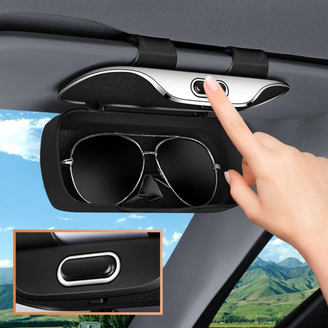 Car Glasses Box Portable Car Sunglasses Holder In The Car Driving Glasses Holder Eyeglass Case Sun Visor Car Lenses Holder