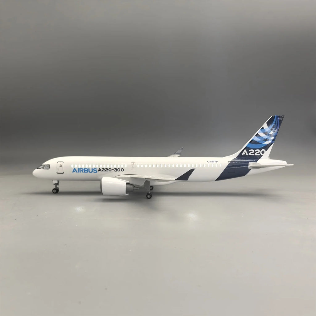 1/100 Scale for A220 prototype neo Airplane Model for Adult Pre-Built Model kit Airplane Collection Creative Tabletop Displays