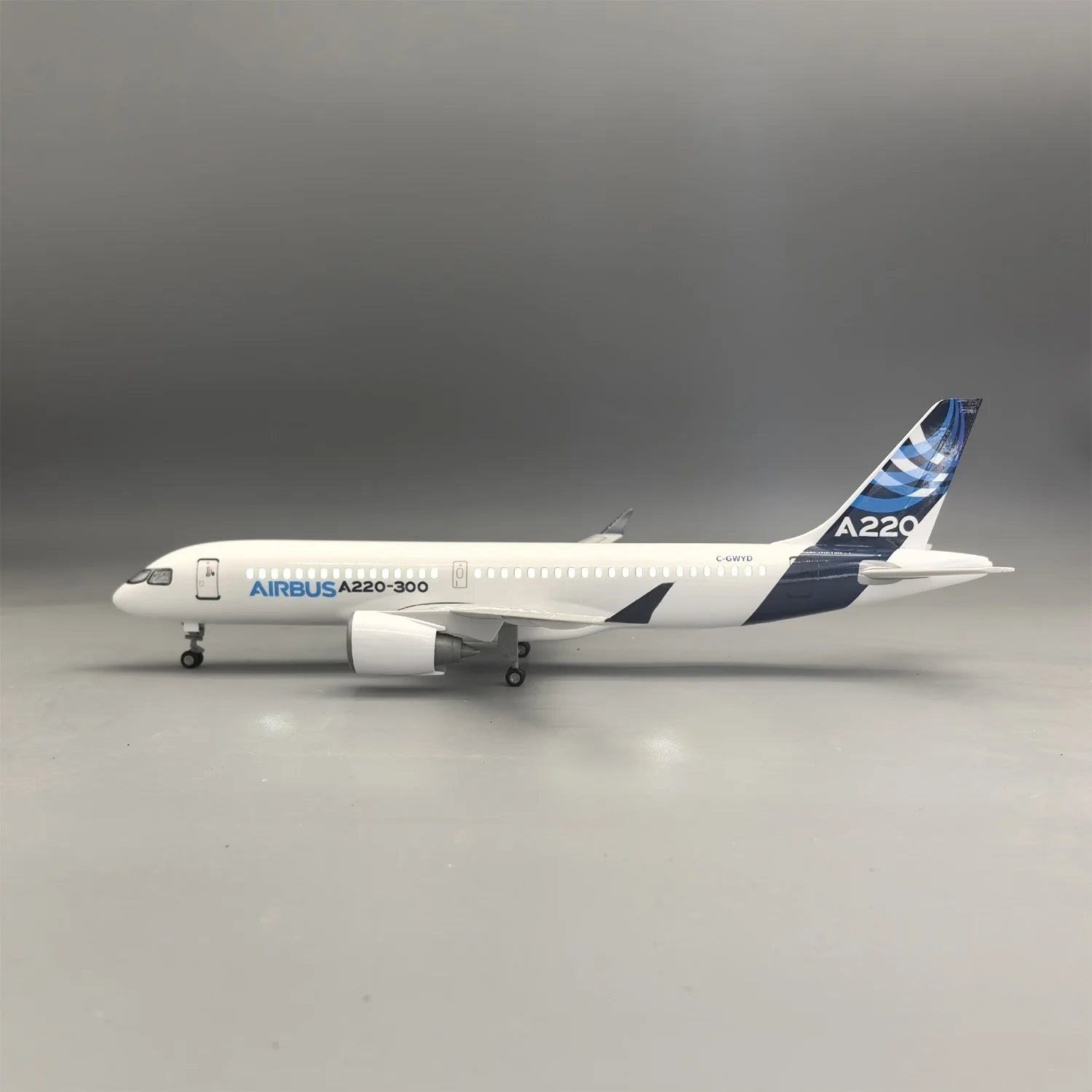 1/100 Scale for A220 prototype neo Airplane Model for Adult Pre-Built Model kit Airplane Collection Creative Tabletop Displays