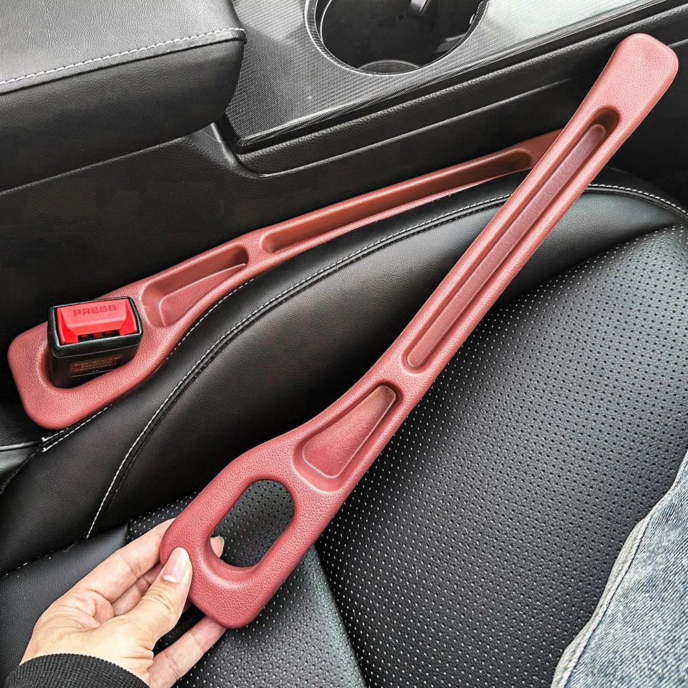 2PCS Premium Car Seat Gap Fillers, Storage Trays, 2-Set with Accessory Slots, Auto Interior Trim, Center Console Decor Parts