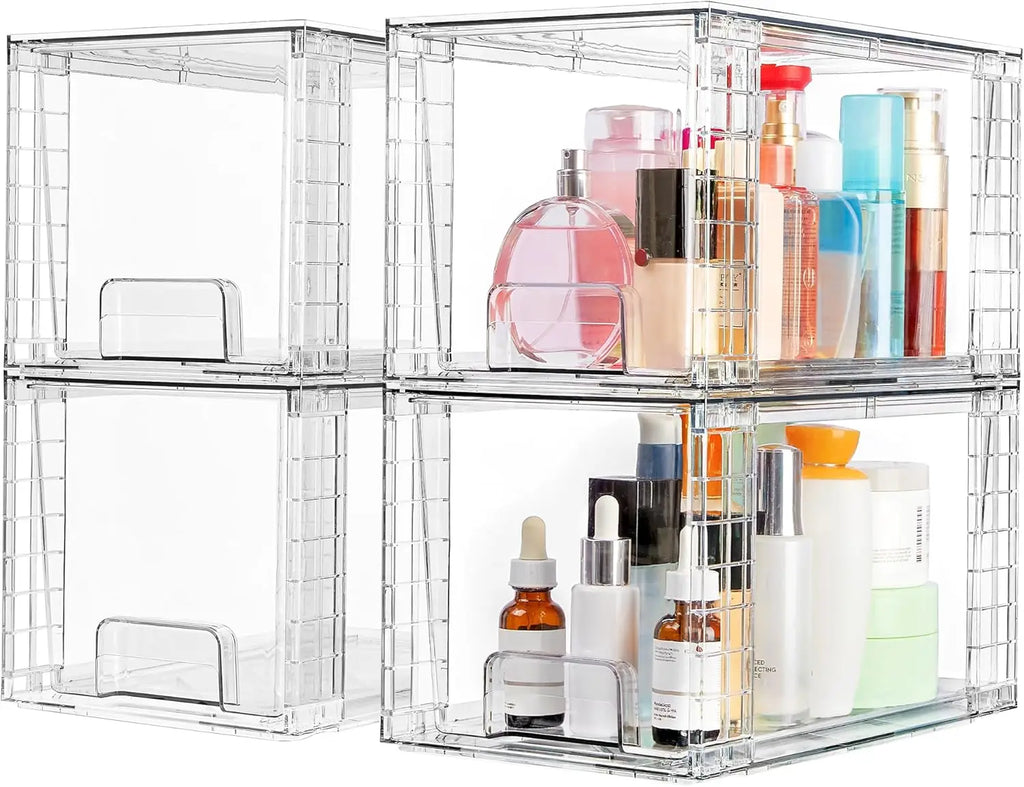 2026 New  Large Stackable Storage Drawers,Easily Assemble Acrylic Bathroom Closet Undersink Organizers And Storage,Plastic