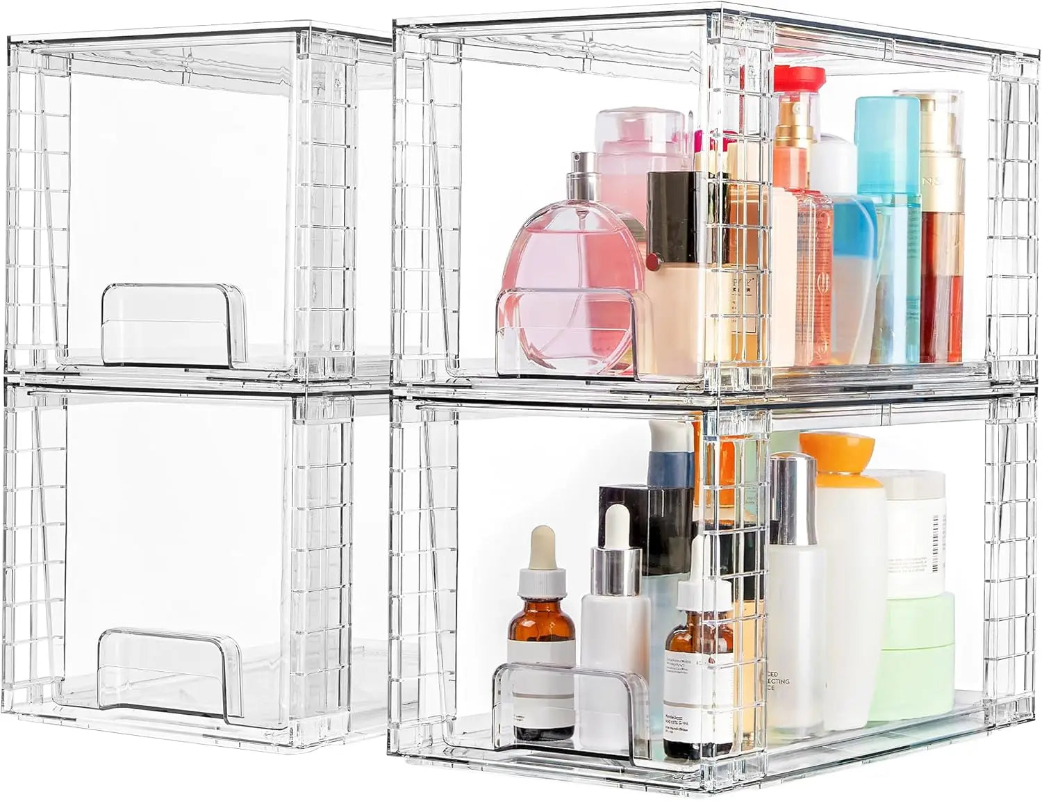 2026 New  Large Stackable Storage Drawers,Easily Assemble Acrylic Bathroom Closet Undersink Organizers And Storage,Plastic