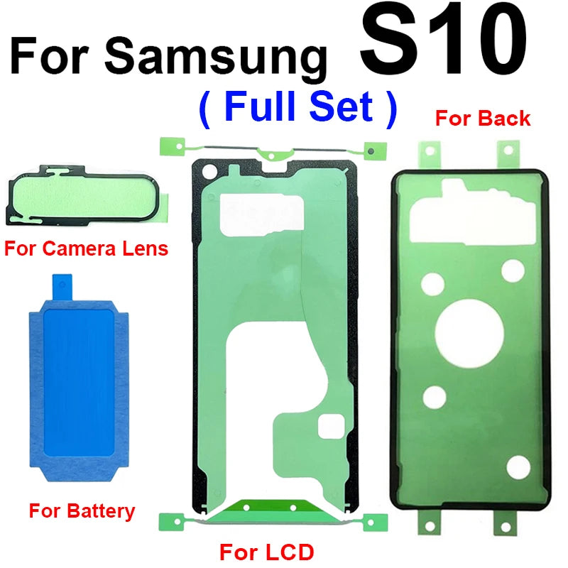 LCD Screen Back Cover Battery Camera Lens Sticker Full Set Adhesive Tape For Samsung Galaxy S10 S10e S10 Plus 5G Adhesive Repair