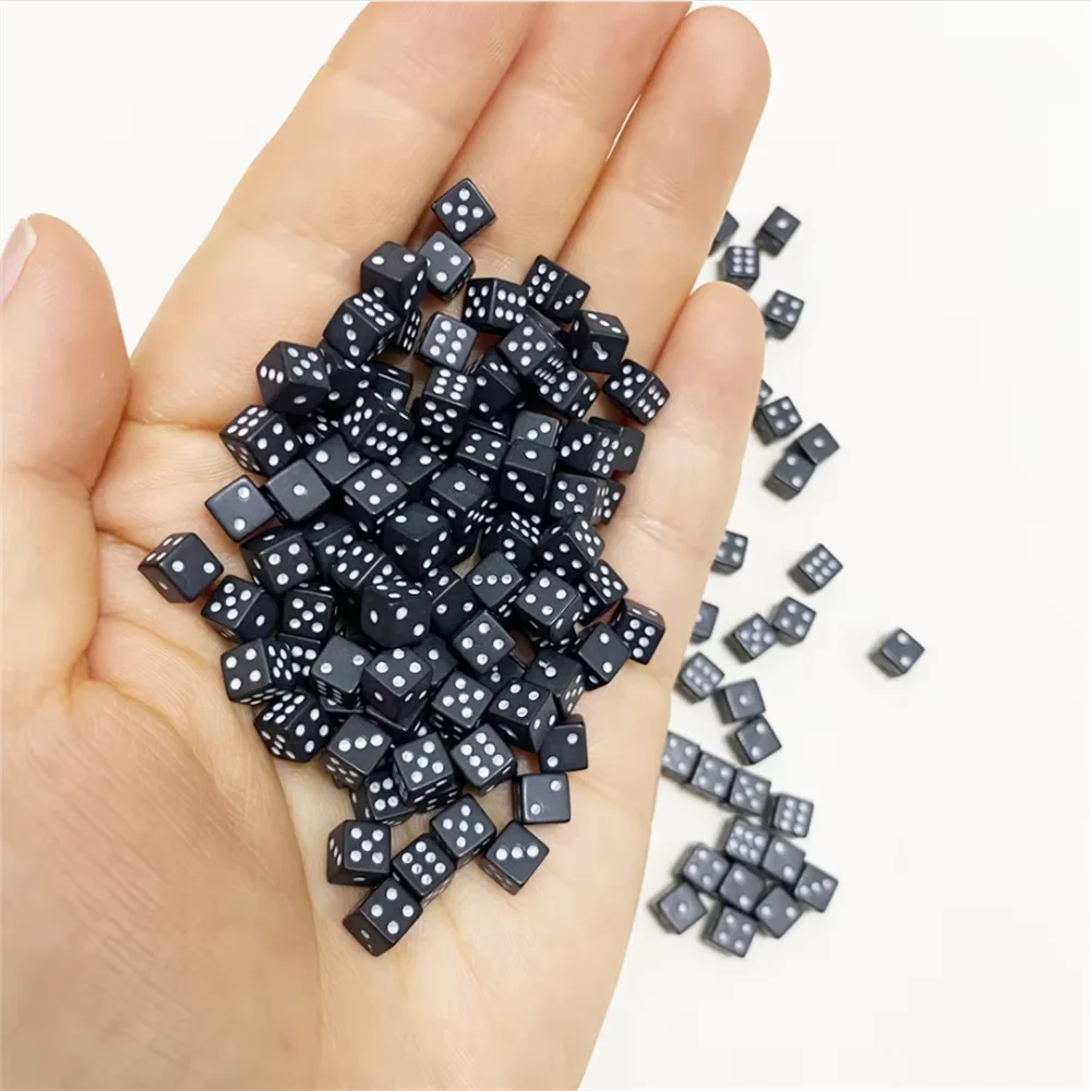 1000Pcs Super Mini 5MM D6 Point Dice With Square Angle For Board Games Trumpet Stereo Model Stationery Dice