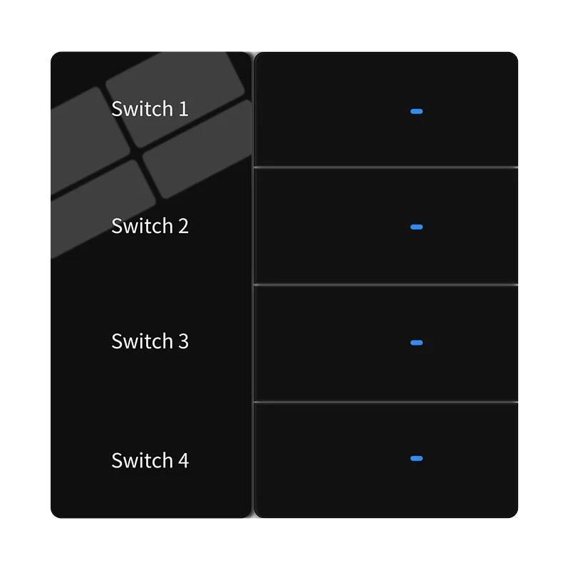 Tuya Smart Life Zigbee Smart LED Display Switch Supports Multi Language Settings APP Remote Control AI Voice Control AC100-240V