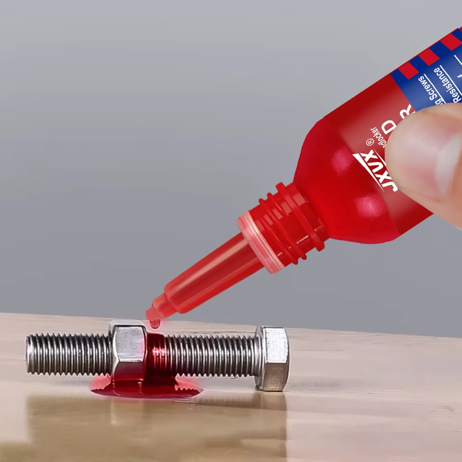Blue and Red Threadlocker Screw Glue, Fast Curing Thread Fixing Agent, Anaerobic Adhesive, Corrosion Resistant, Anti-Loosening,