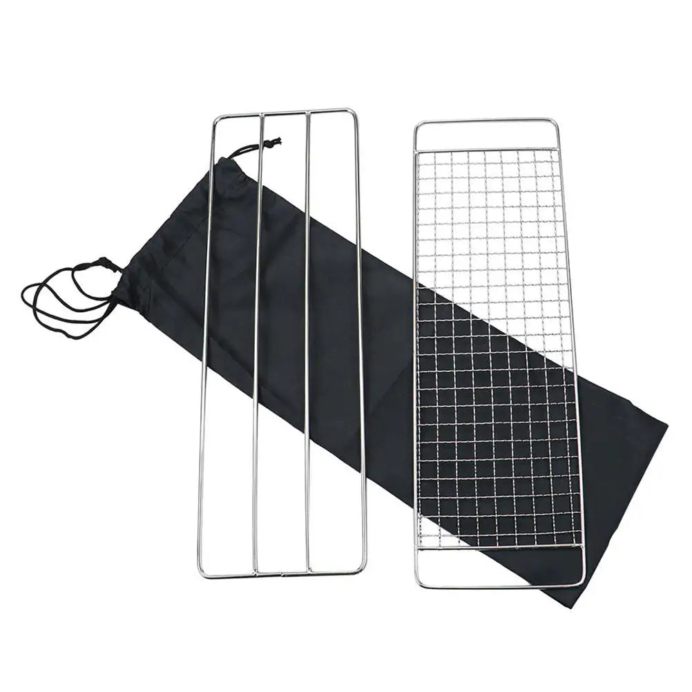 3Pcs Stainless Steel Bbq Rack Set High Temp Resistant Non Rust Cooking Grid for Barbecue Grill Outdoor Picnic Camp Cooking Tool