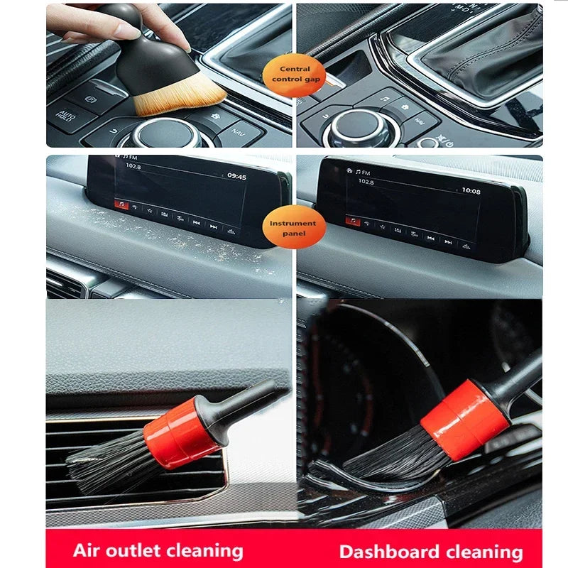 1/6Pcs Car Wash Care Detailing Brush Set, for Cleaning Wheels, Dashboards, Vents and More, Car Cleaning Brushes, Car Accessories