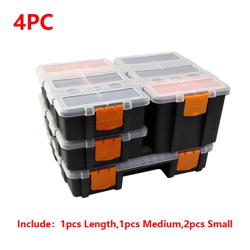 Plastics Tool Box Screw Nail Nut Bolts Carry Case Hand Tools Storage Boxes