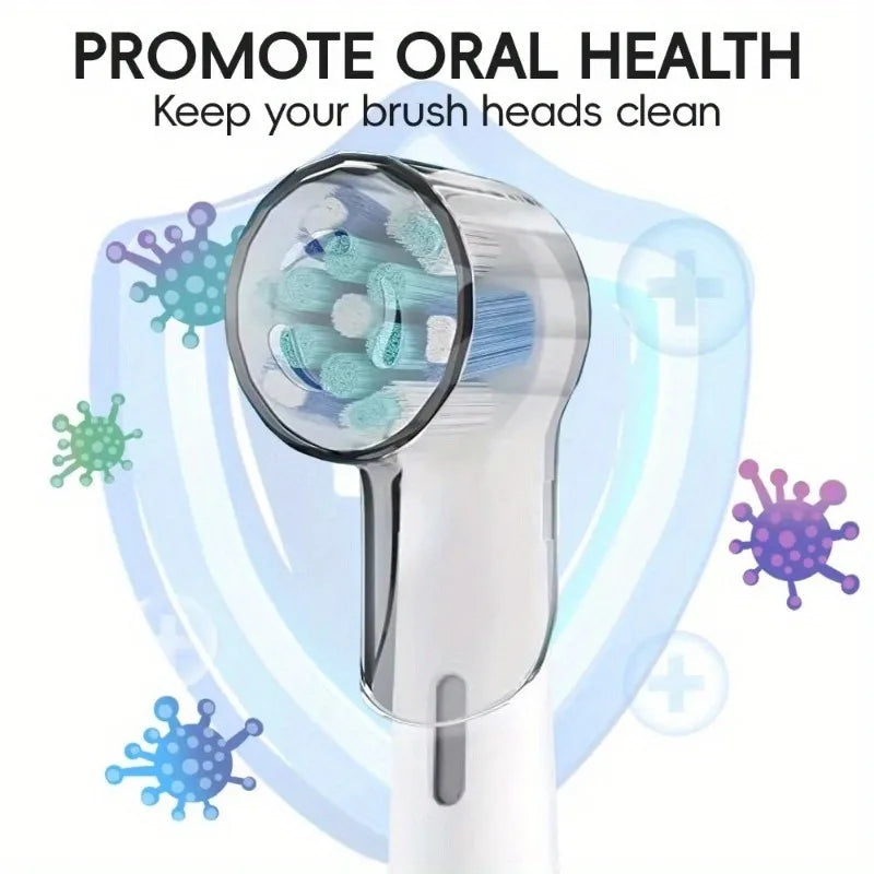 Toothbrush Dustproof Covers Caps Compatible with Braun Oral B Replacement Heads and iO Series Electric Toothbrush Head Protector