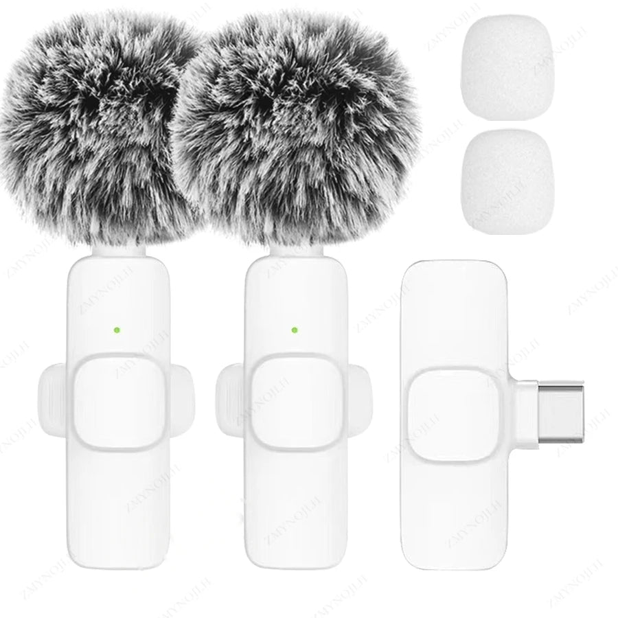 Wireless Lavalier Microphone Portable Mini Mic for iPhone Android PC Camera – Video Recording Live Streaming Vlog Gaming