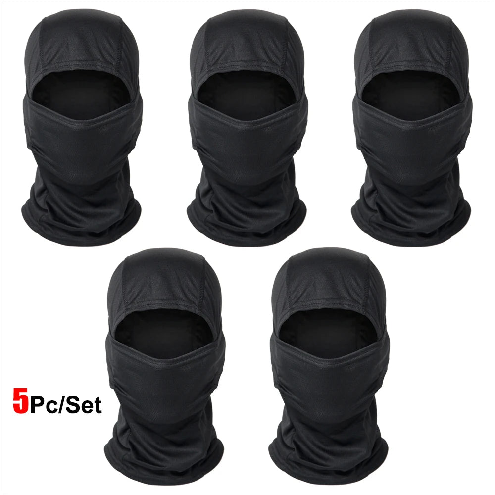1pc/5pcs Stretchy Breathable Balaclava Cap Unisex Bicycle Motorcycle Helmet Inner Cap Outdoors Hiking Hunting Ski Mask Scarf