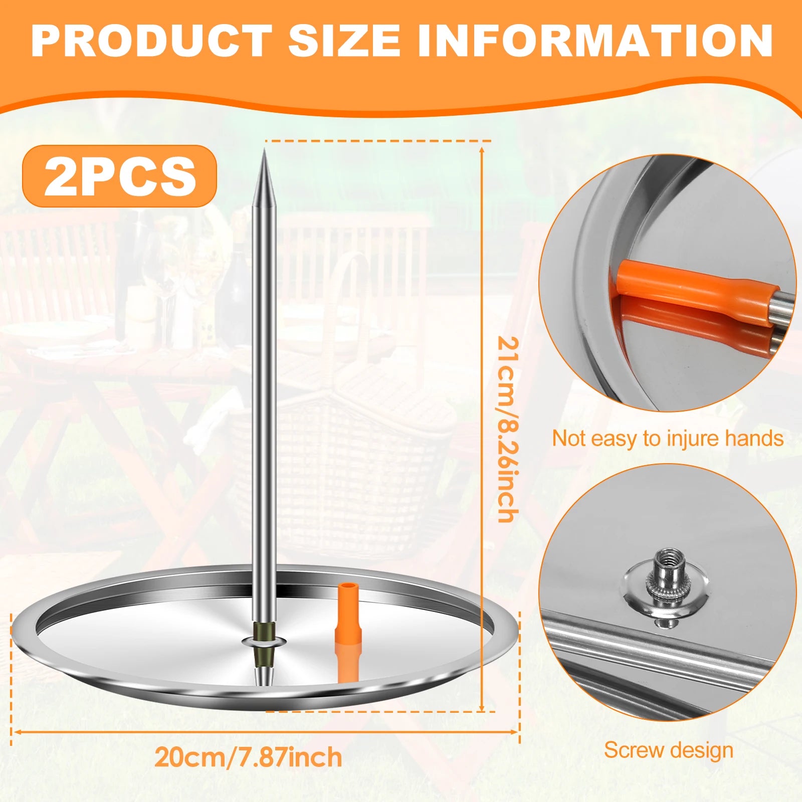 Vertical Skewer for Grill Stainless Steel Pastor Skewer with 2 Removable Vertical Spit Stand Dishwasher Barbecue Grilling Tools