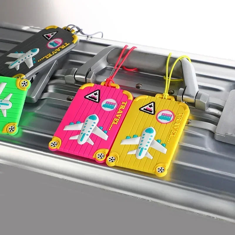 2023 PVC Luggage Tags Travel Accessories Creative Suitcase  Tags Fashion Style Silicon Portable Travel Label ID Addres Holder