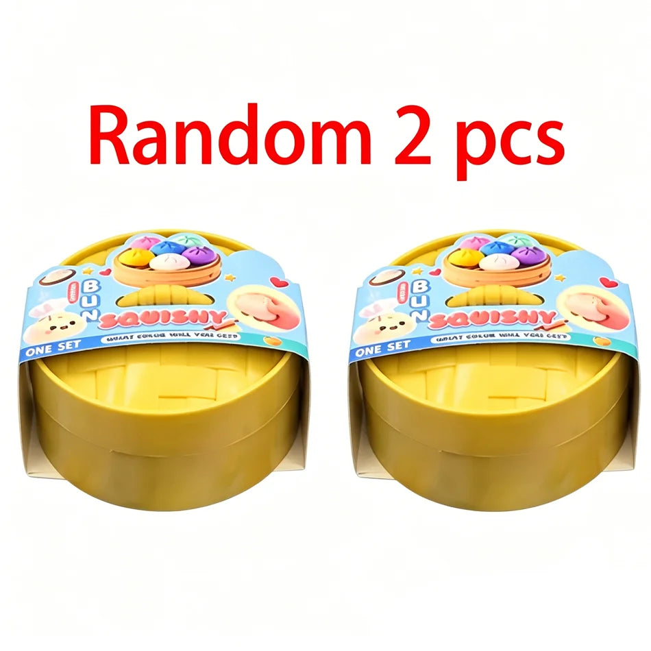 10cm Simulation Flash Dumpling Squishy Toy, Slow Rebound Soft Squeeze Stress Ball, Decompression Fidget Toy for Kids & Adults