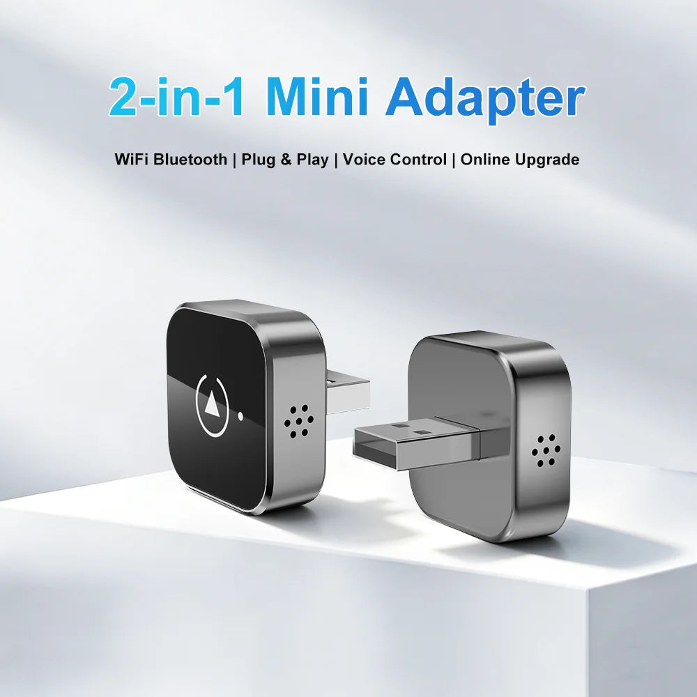 VCARLINKPLAY 2-in-1 Wireless CarPlay&Android Auto Adapter - Plug and Play CarPlay Converter, Fast Automatic Connection, Gifts