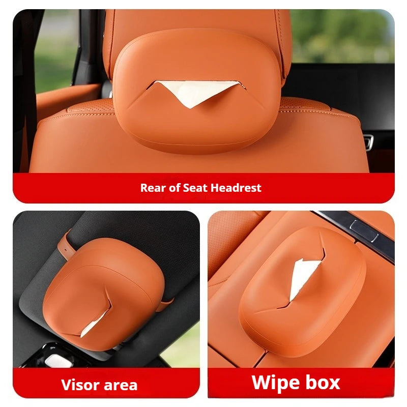 Car Tissue Box for BYD Ti7 Formula Leopard Titanium 7 Silicone Drawstring Bag for Seat Backrest Hanging Car Interior Decoration