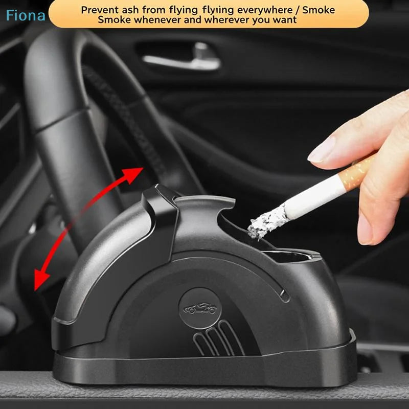 ✔Windproof Car Ashtray with Lid,Portable Auto Cigarette Ash Holder for Vehicle, Prevents Ash Flying