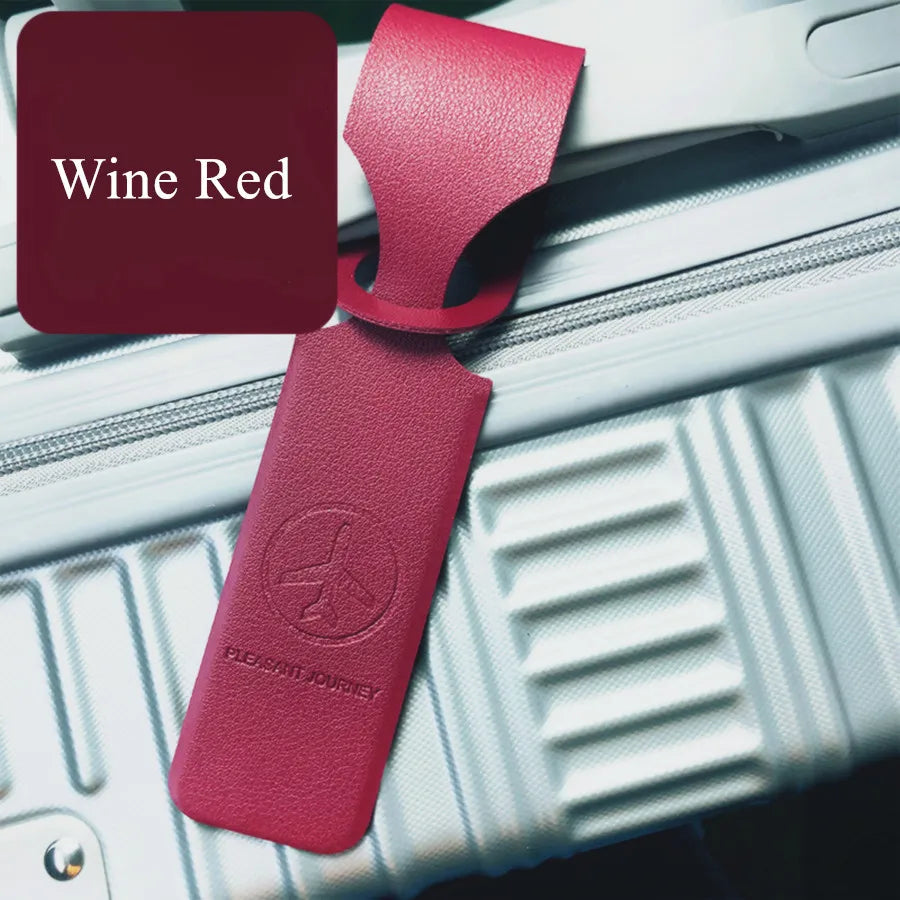 1 Piece Multi Colors Long Strip PU Luggage Tag Travel Accessories for Women or Men