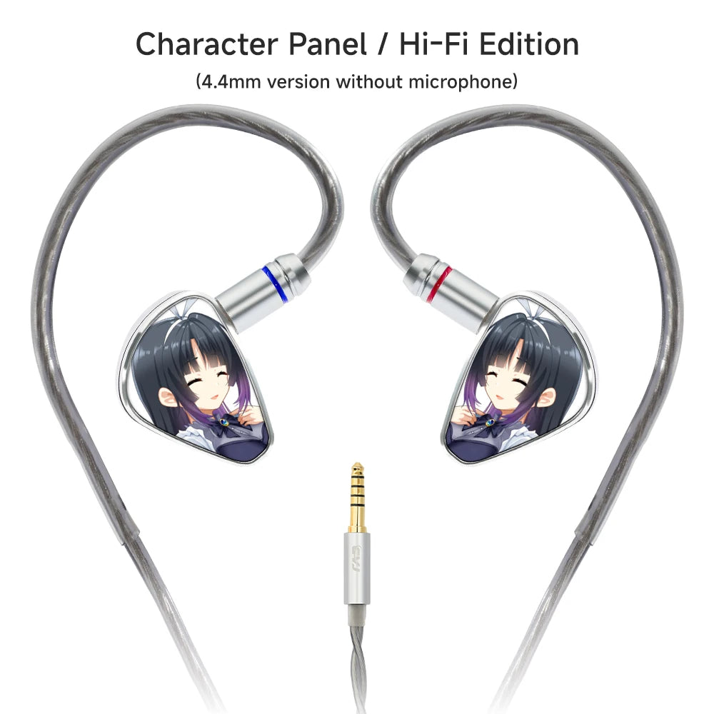 CVJ KIRA In Ear Monitors 10mm Dynamic Driver Earphones Strand Silver-Plated Braided HIFI IEM Cable 3.5MM/4.4MM/Type-c Optional