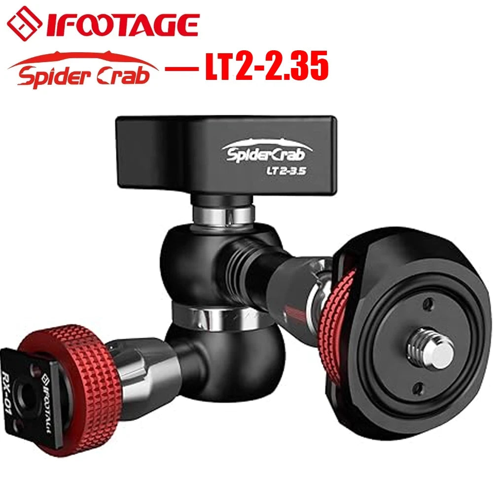IFOOTAGE Spider Crab Magic Arm Adjustable with Shoe Mount and 1/4'' & 3/8" Tripod Screw for DSLR Camera Rig