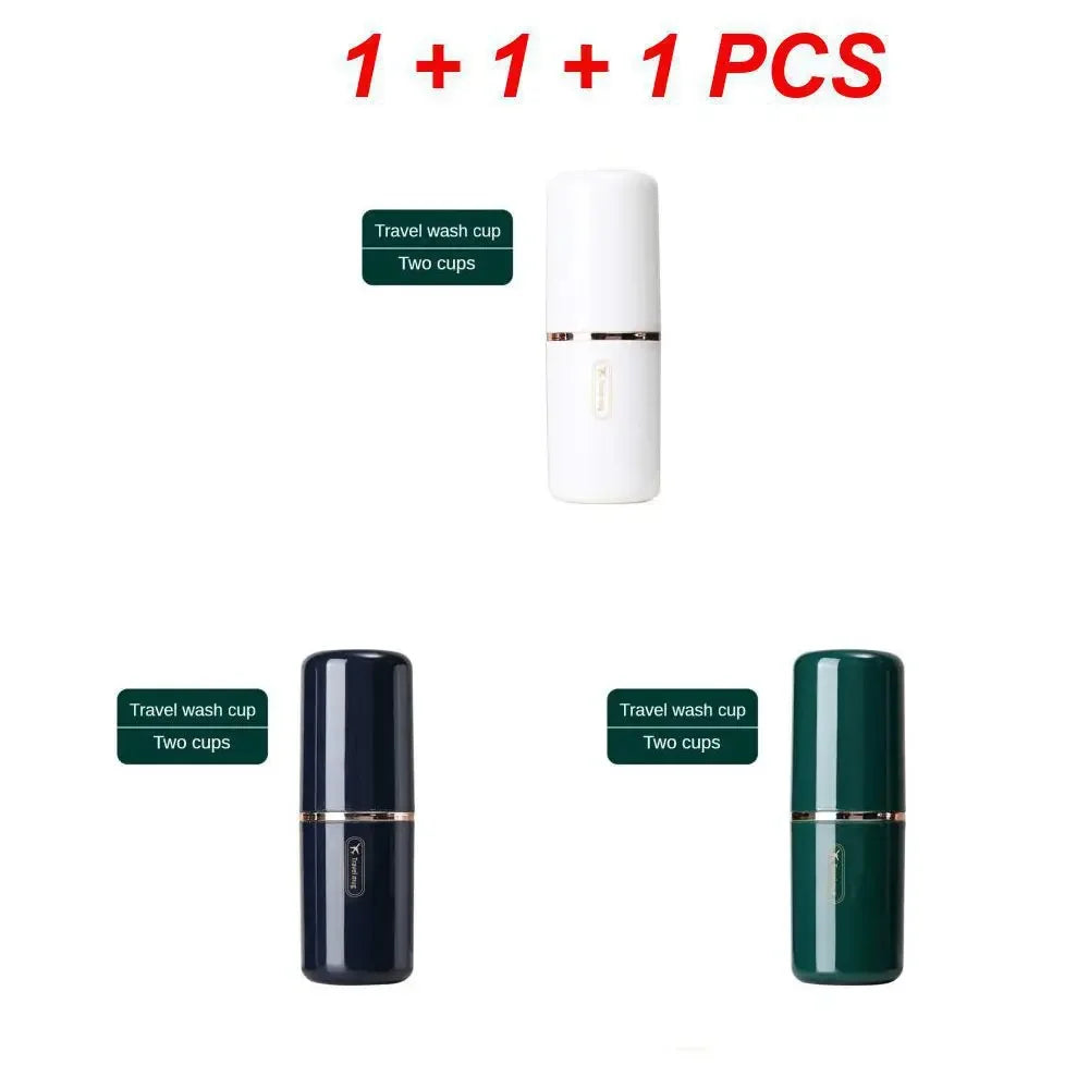 2-in-1 Toothbrush Storage Cup for Home & Travel – Portable Large Capacity Durable Style, Suitable for Electric Toothbrush,