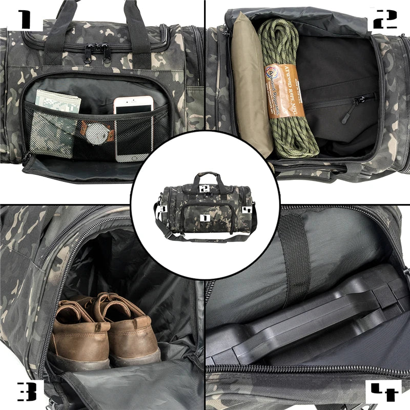 Lightweight Sports Travel Duffel Bag for Men and Women  carry-on luggage Gym Bag with Shoes Compartment for Women & Men