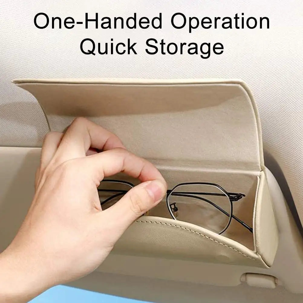 Car Sunglasses Holder Sun Visor Auto Eyeglasses Organizer Box Vehicle Visor Accessories Glasses Case For Woman Man
