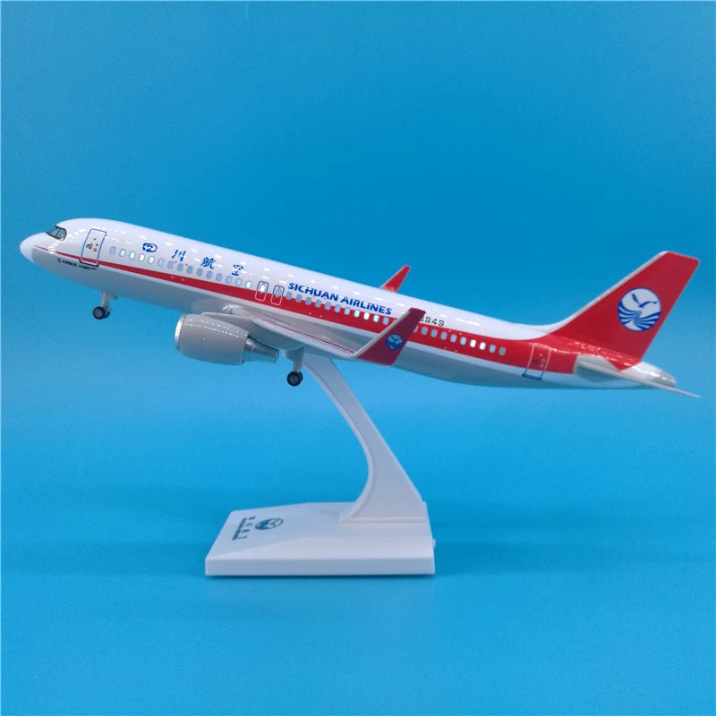 30cm Chinese Airbus & Boeing Airplane Model Diecast Resin with LED Light