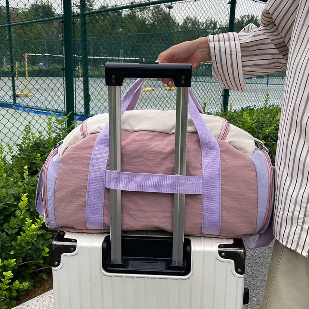 Yoga Gym Bag for Women Dry Wet Separation Large Capacity Sports Travel Duffle Bag Handbag Crossbody Bags
