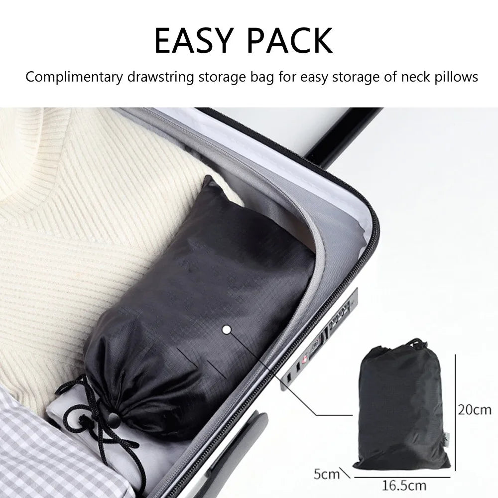 Durable Detachable Inflatable Travel Pillow Quick Fill Compact H-Shaped Travel Pillow Washable Airplane Pillow Car Travel